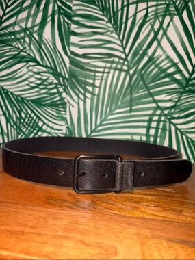 All Saints Black Leather Belt Men’s 32